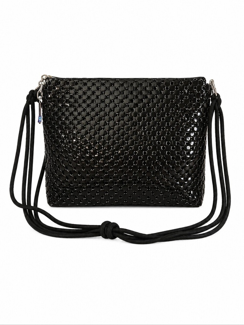 VTG Mid-century WHITING & DAVIS Black Metal Mesh Punk Disco Bag